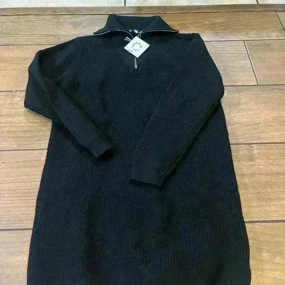 NWT lili sidonio black sweater dress small - Picture 2 of 5